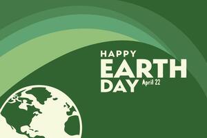 Earth Day greeting with a clean, bold design, showcasing the planet with a modern, minimalist look vector