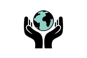 Protecting Our Planet Earth A Symbol Earth Day of Global Care and Environmental Conservation vector