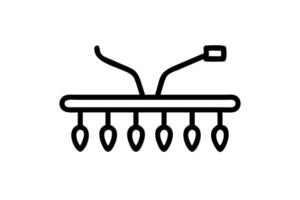 Soil aerator tool used to break up soil and improve soil quality on farmland, farming technique for healthy crops and plant growth vector