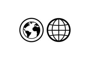 World Globe Icons Graphic Design Green energy Earth Day Elements for Global Business and Internet vector