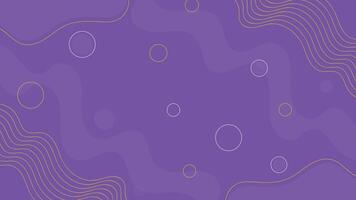 Creative Memphis background in purple with flowing lines and circular shapes perfect for trendy design use vector