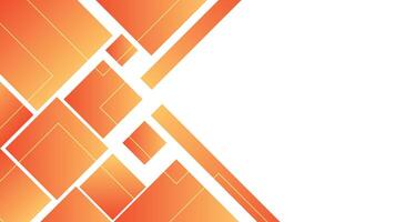 Creative abstract background with orange gradient rectangles and geometric design on white space ideal for modern presentations and digital design templates vector