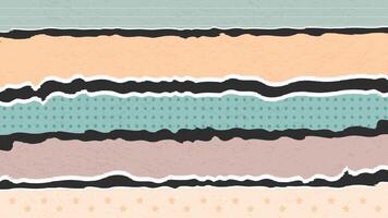 Collage of torn paper of different colors vector
