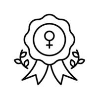 Rosette outline icon. EPS 10 file vector