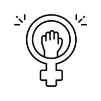 Stop Violance outline icon. EPS 10 file vector