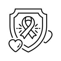 Awareness Ribbon outline icon. EPS 10 file vector