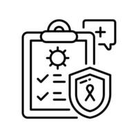 Cancer Checkup outline icon. EPS 10 file vector