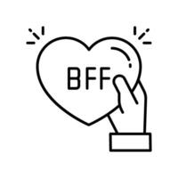 Bff outline icon. EPS 10 file vector
