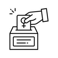Voting. outline icon. EPS 10 file vector