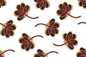 seamless pattern Chrysanthemums,japaneese floral pattern on white background vector