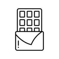 Chocolate outline icon. EPS 10 file vector