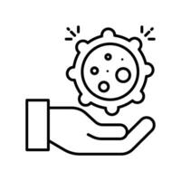 Cancer outline icon. EPS 10 file vector