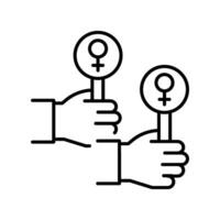 Protest outline icon. EPS 10 file vector