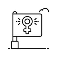 Flag outline icon. EPS 10 file, vector