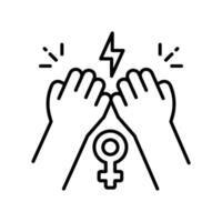 Womens Rights outline icon. EPS 10 file vector