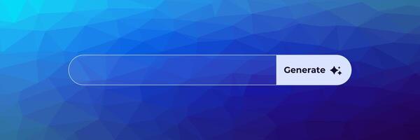 Ai search bar interface for artificial intelligence technology data input and generation vector