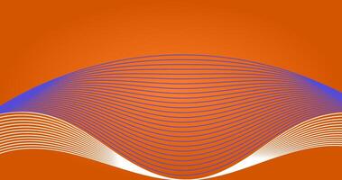 Abstract wavy lines on an orange background illustration design vector