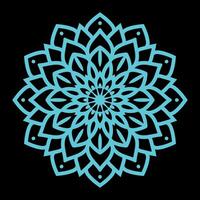 Snowflake winter ice crystal mandala design with background vector