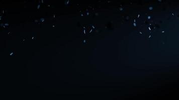 3d rendering abstract animation with falling paper on dark blue background video