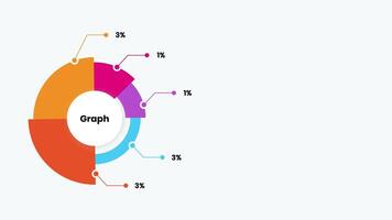 Animated Business Report Infographic Presentation Design with Circular Data Chart video