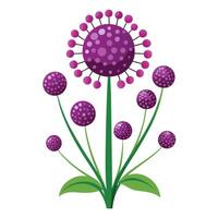 Intricate Details of an Allium Plant in a Natural Setting vector
