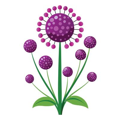 Intricate Details of an Allium Plant in a Natural Setting