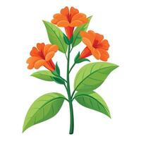 Intricate Details of a Firecracker Flower in a Natural Setting with Wildflowers and Butterflies vector
