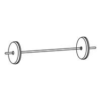 Isolated outline of a long dumbbell on a white background vector
