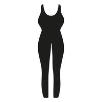 Isolated silhouette jumpsuit on a white background vector