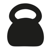 Isolated silhouette of a dumbbell on a white background vector