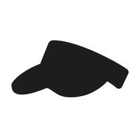 Isolated silhouette of a snapback on a white background vector