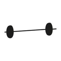 Isolated silhouette of a long dumbbell on a white background vector