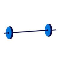 Isolated long dumbbell on a white background vector