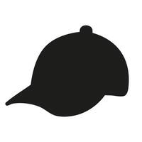 Isolated silhouette of a cap on a white background vector