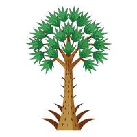 Beautiful Cactus Palm Hybrid Tree with Unique Shape and Green Leaves vector