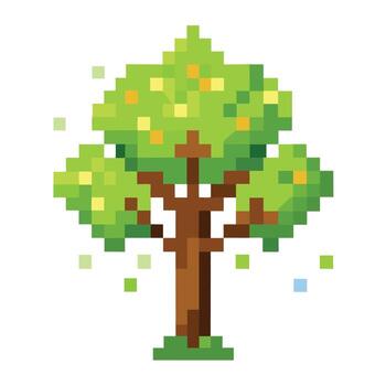 intrincado digital sustentabilidad árbol con delicado hojas y maletero en un fantasía ajuste vector
