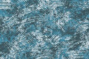 Abstract grunge texture in blue shades with expressive brush strokes and paint splatters. Ideal for backgrounds, posters, presentations, and creative design use. vector