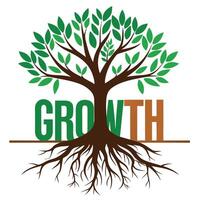 Vibrant Flat Tree with a Brightly Colored Tangle of Roots Trunk in a High-Tech Setting vector