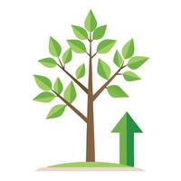 Intricate Flat Tree with Delicate Arrow-Shaped Leaves in a Fantasy Setting vector