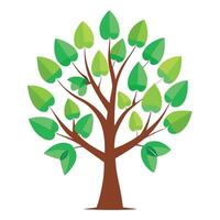 Design with Butterfly Leaves for Flat Tree vector