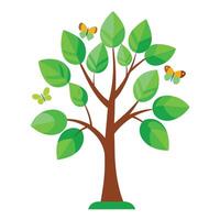 Butterfly Leaves Design for Flat Tree vector