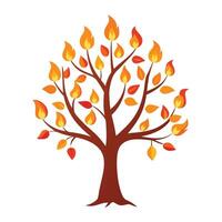 Candle Flame Leaves Generate Flat Design vector