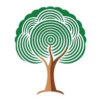 Innovative Tree with Canopy Designed Like a Human Finger in a Modern Style vector