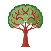Imaginative Tree with Canopy Resembling a Brain in a Fantastical Design vector