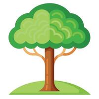 Innovative Tree with Canopy Resembling a Brain in a Modern Style vector