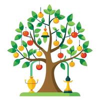 Generate Chess Pieces Hanging like Fruit for Design vector