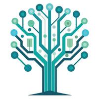Circuit Board and Tech Elements Generate Design vector