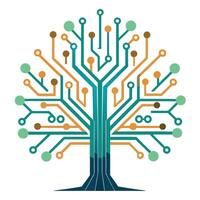Circuit Board Branches for Flat Tree Design vector