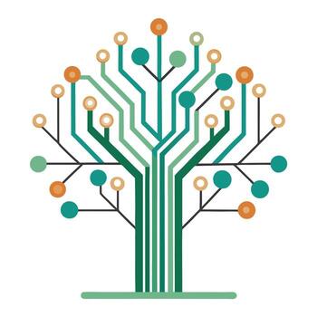 Design with Circuit Board Branches for Flat Tree vector