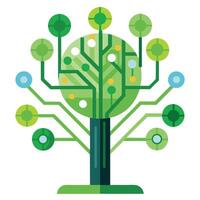 Create Circuit Board Leaves for Flat Design vector